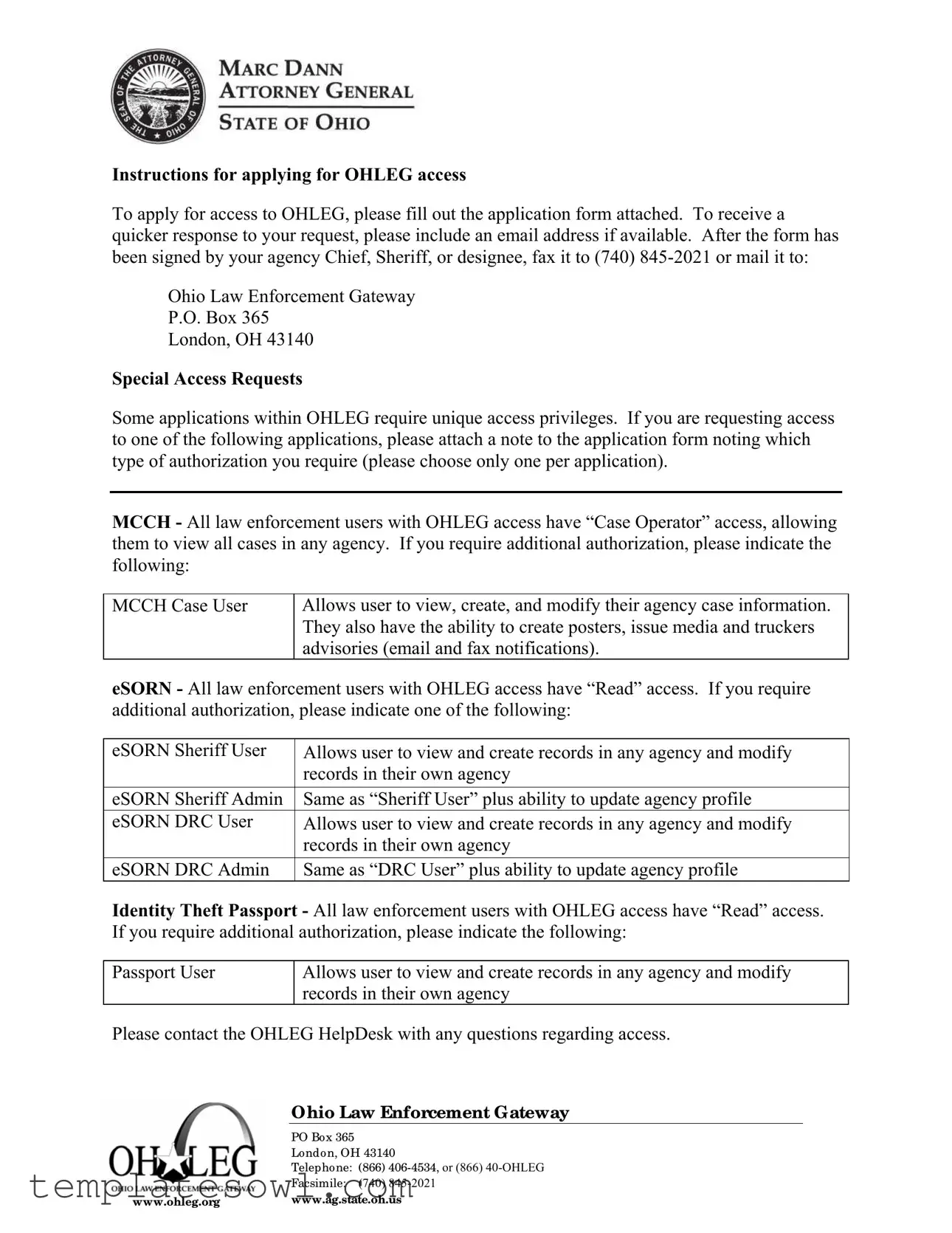 Fill Out Your Ohleg Gateway Form