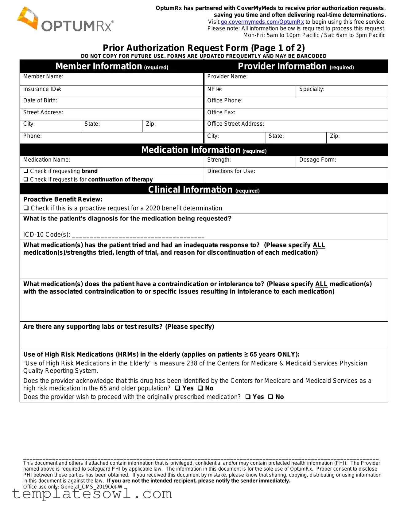 Fill Out Your Optumrx Prior Authorization Form