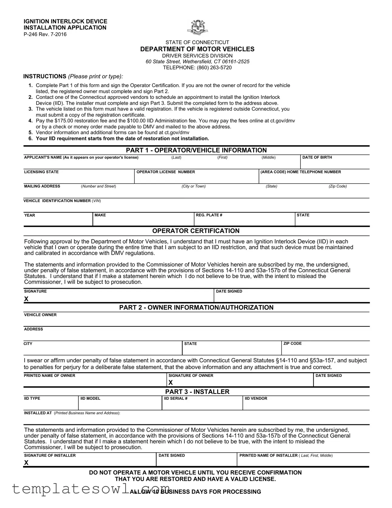 Fill Out Your P 246 Form