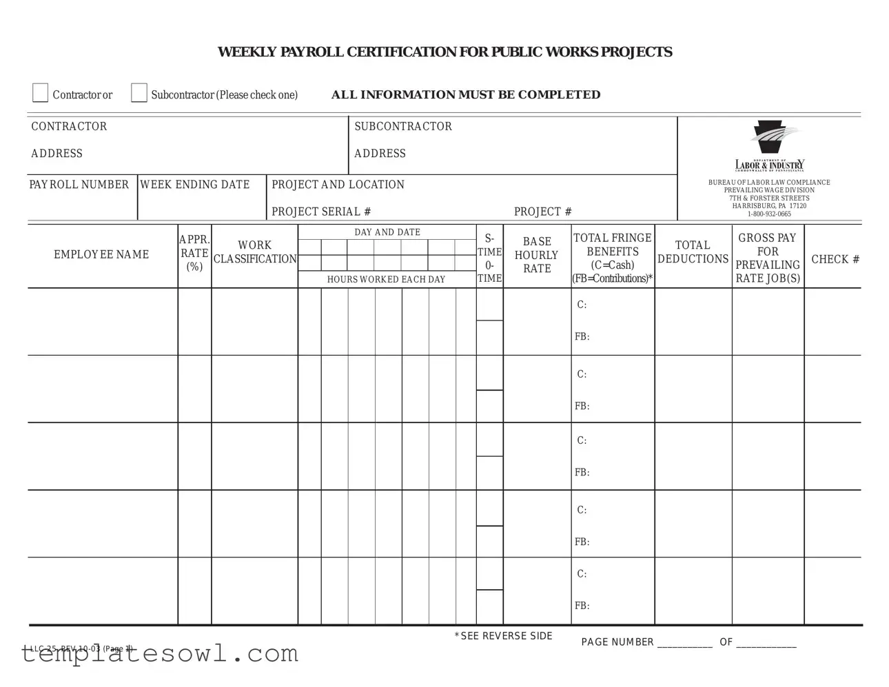 Fill Out Your Pa Payroll Form