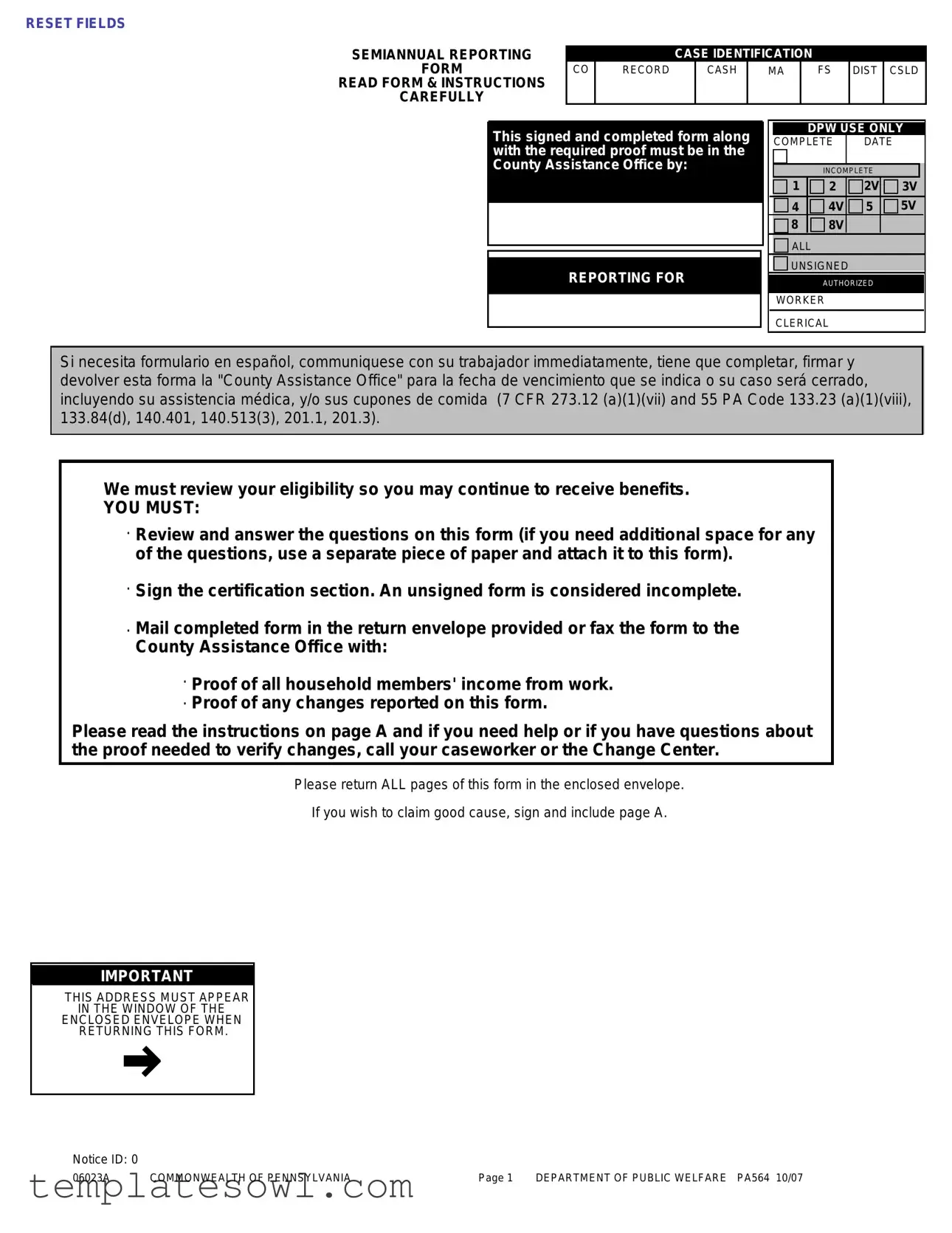 Fill Out Your Pa564 Form