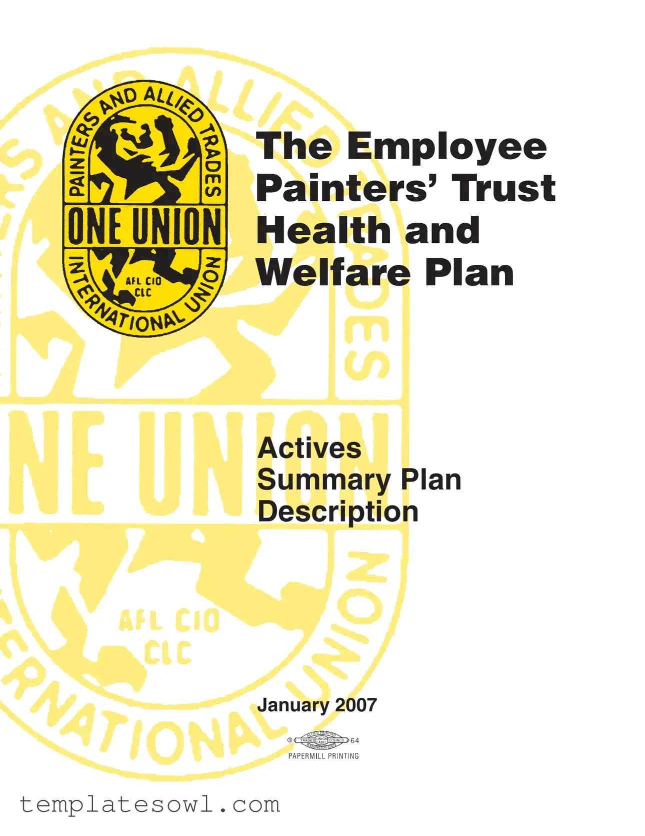 Fill Out Your Painters Trust Health Plan Form