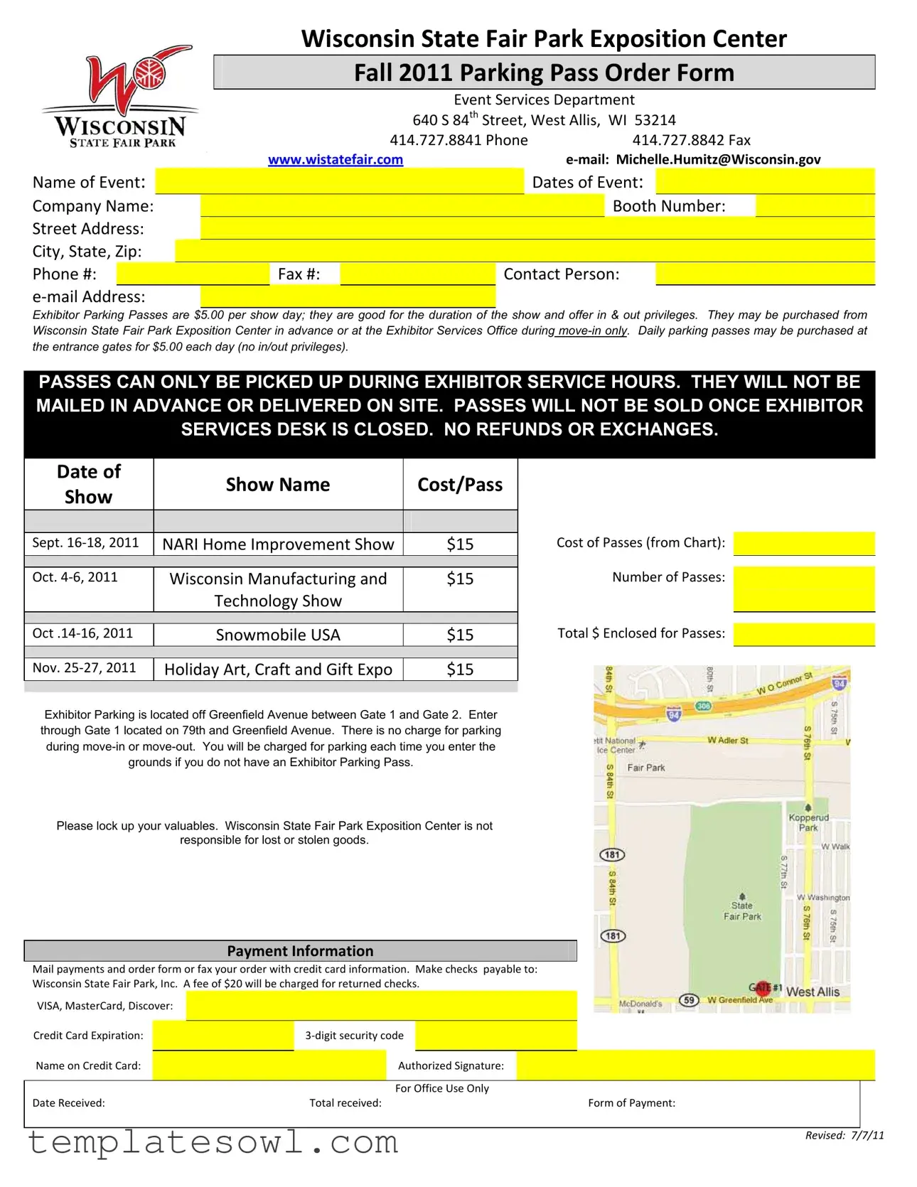 Fill Out Your Parking Permit Form