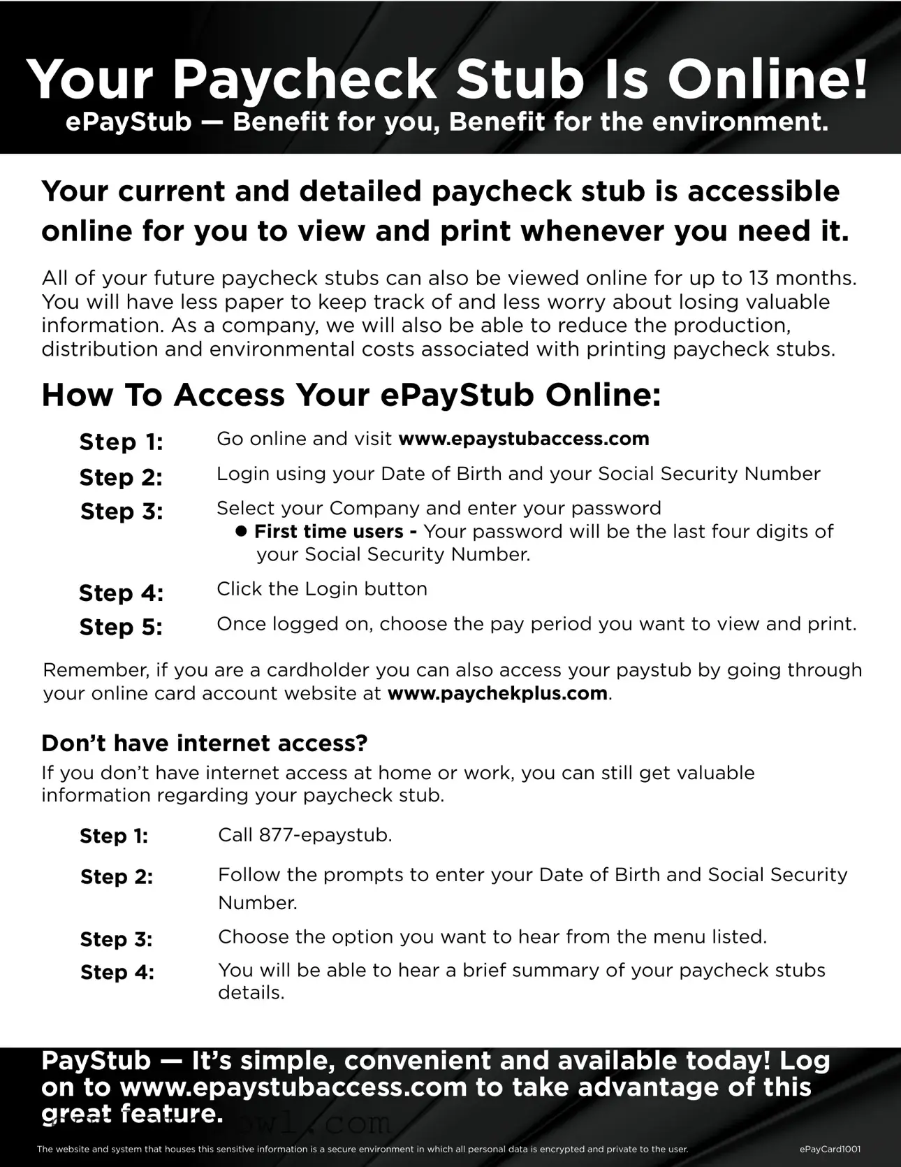 Fill Out Your Paychekplus Epaystub Form