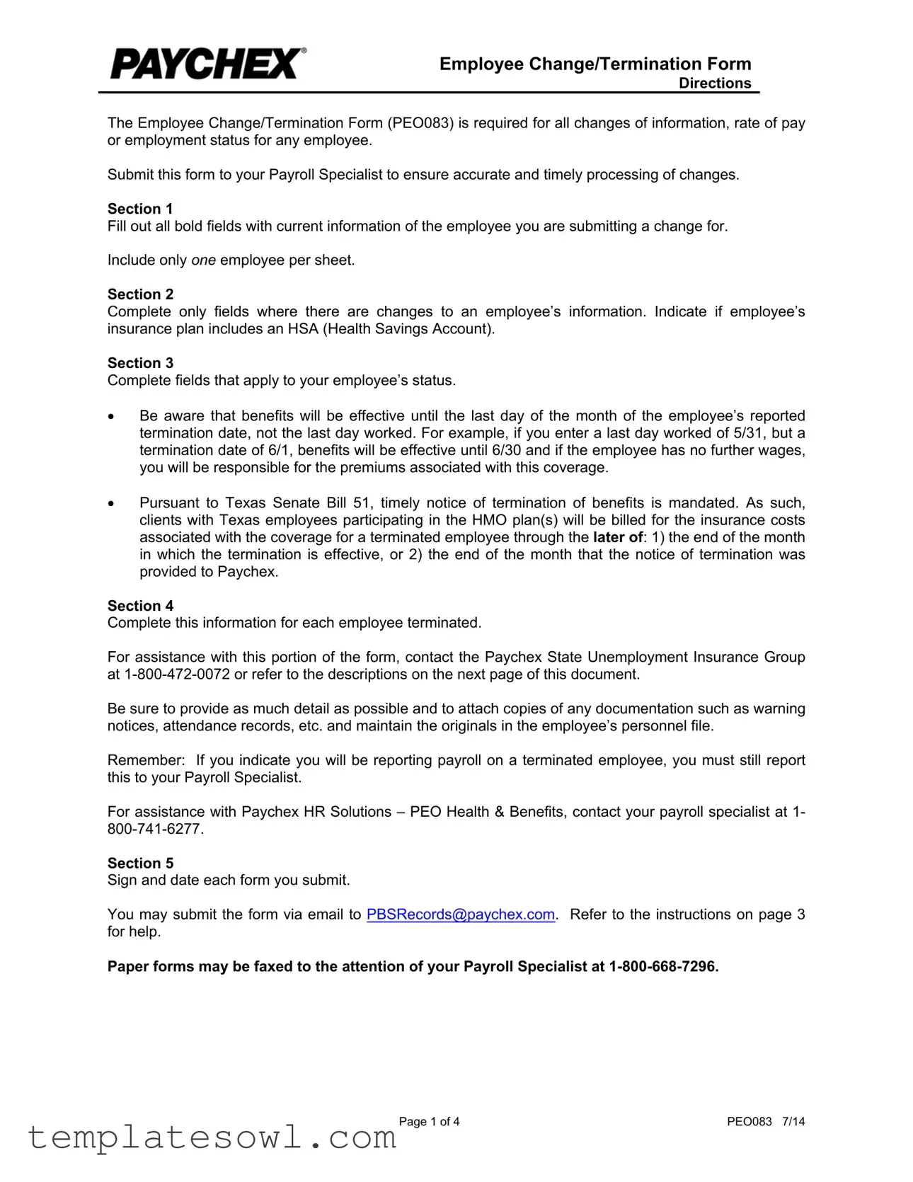 Fill Out Your Paychex Form