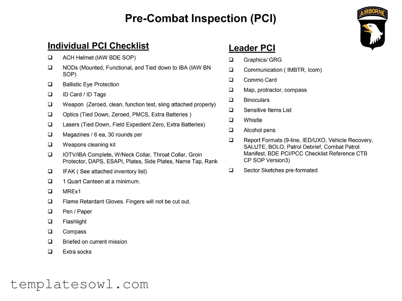 Fill Out Your Pci Checklist Form