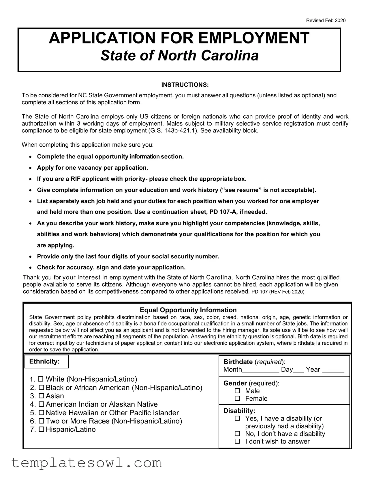Fill Out Your Pd 107 Form