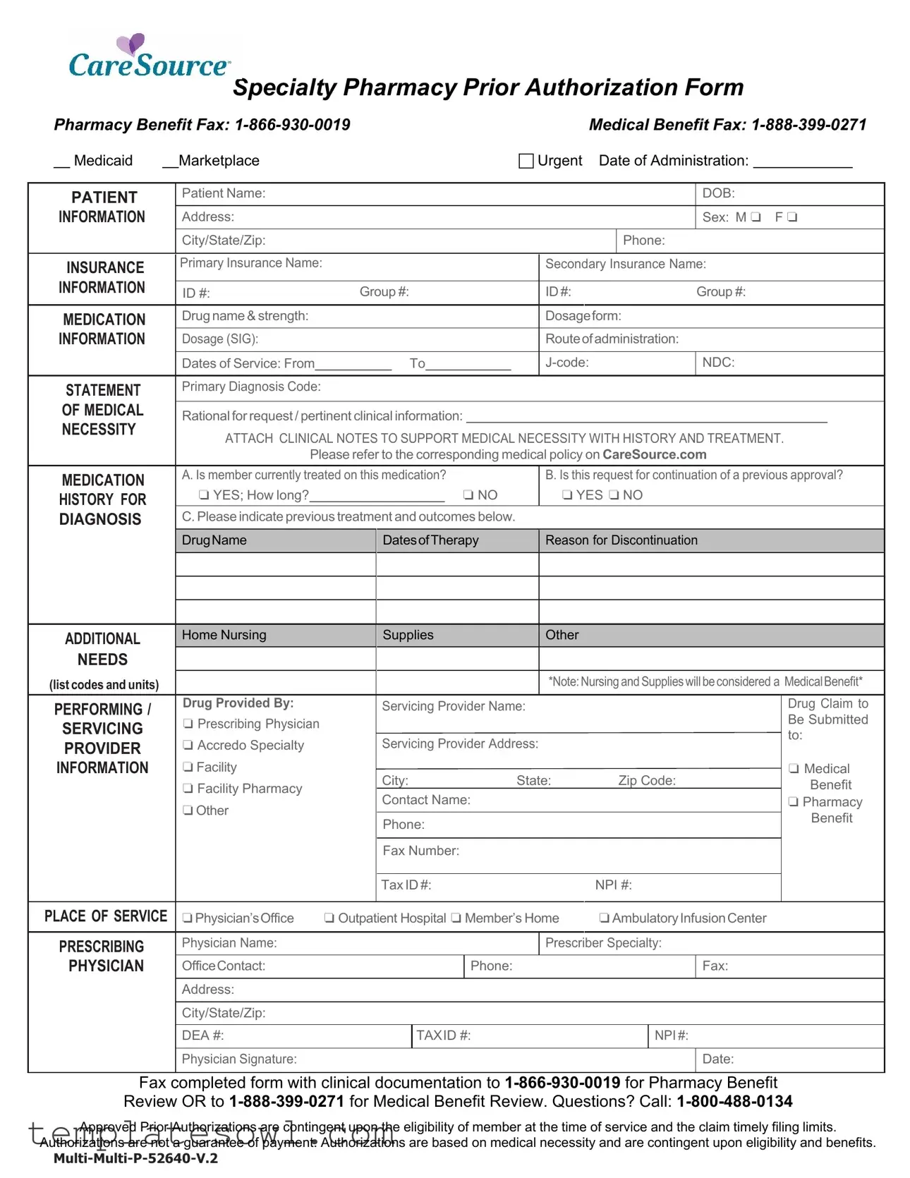Fill Out Your Pharmacy Prior Authorization Form
