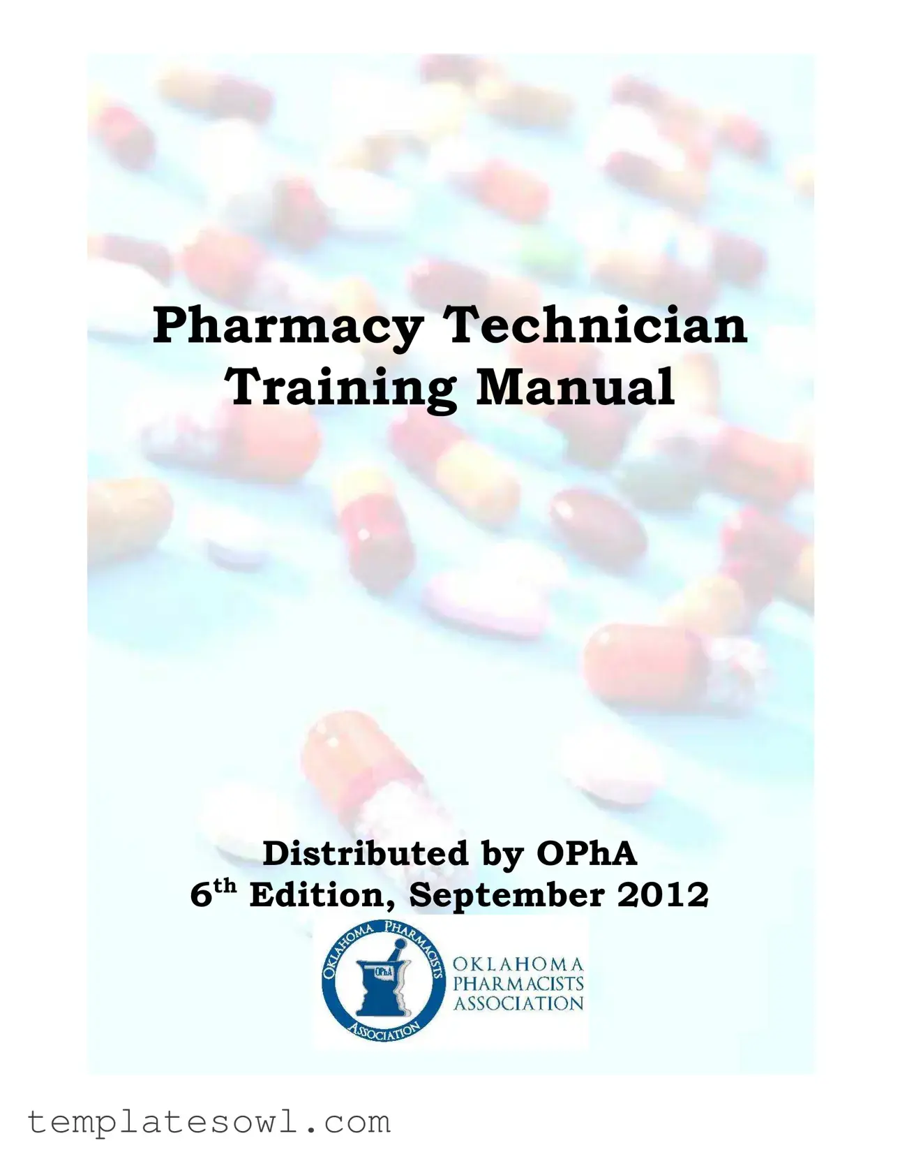 Fill Out Your Pharmacy Technician Training Manual Form