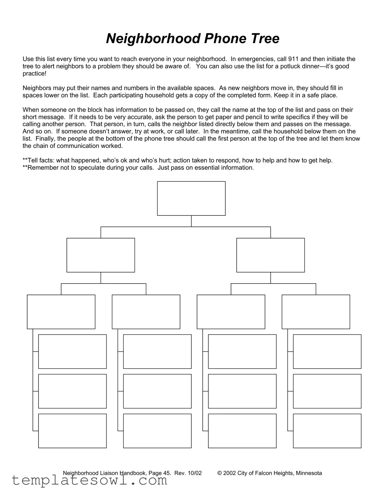 Fill Out Your Phone Tree Form