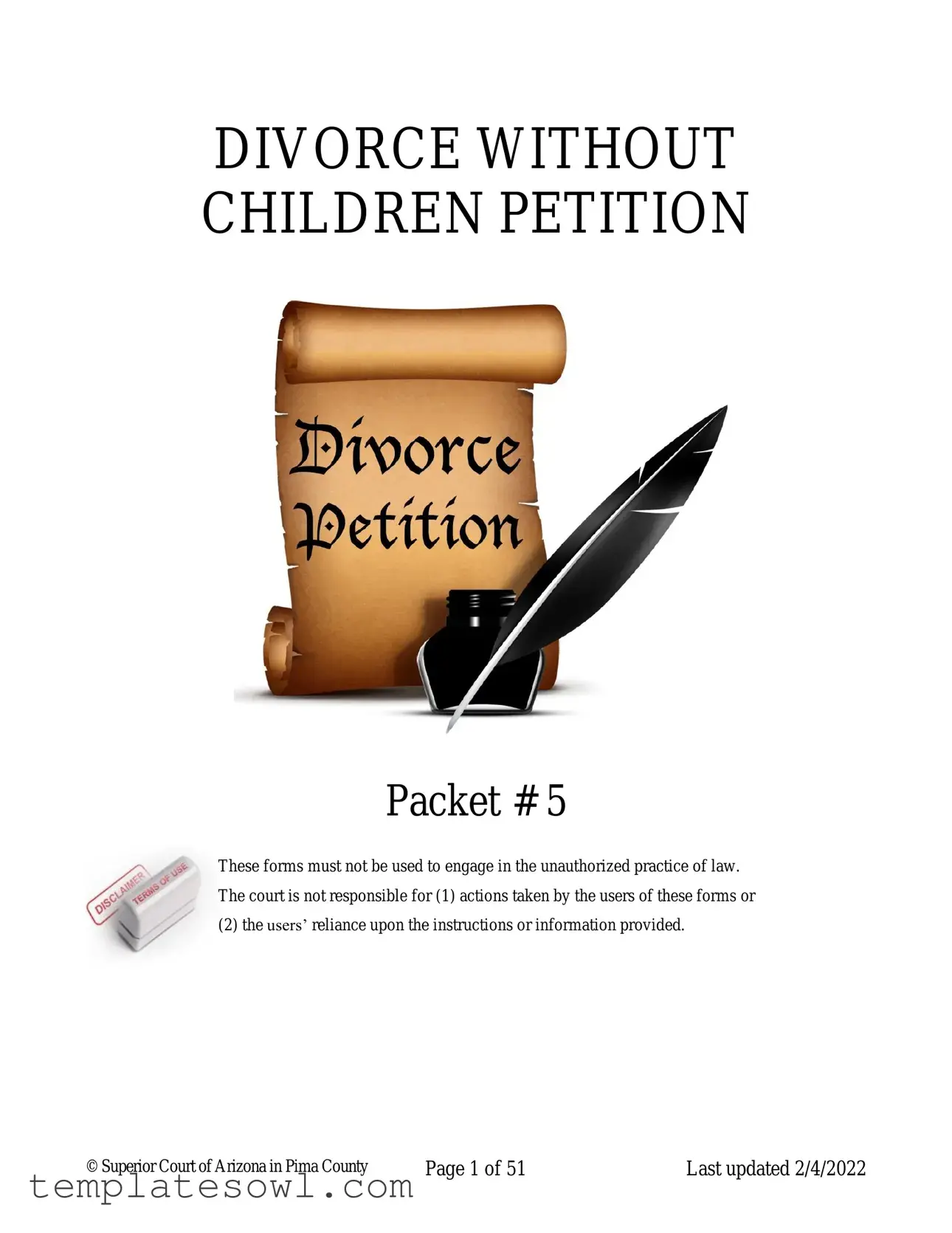 Fill Out Your Pima County Divorce Form
