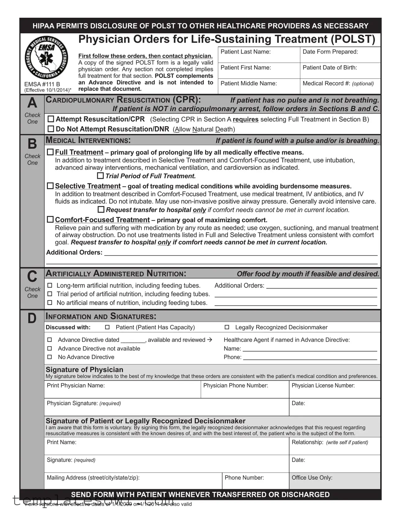 Fill Out Your Polst Form