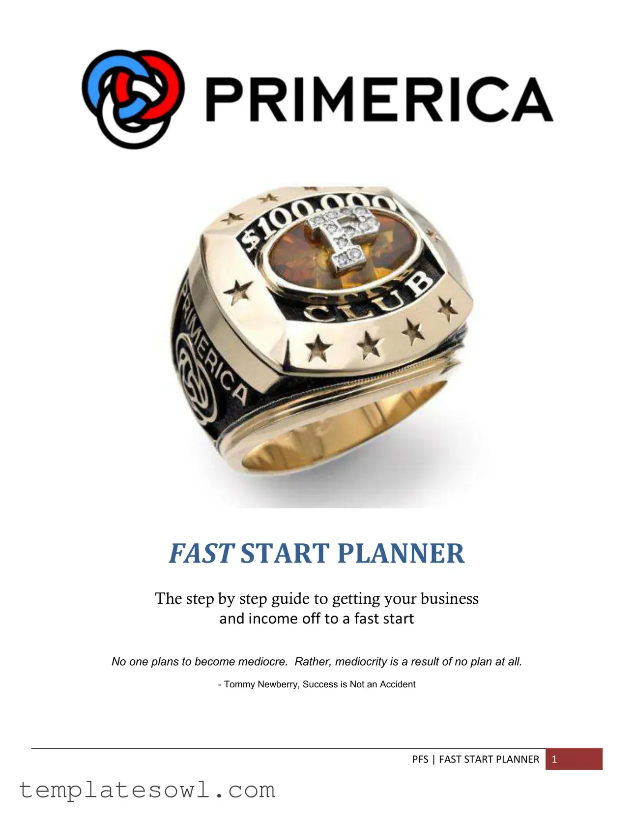 Fill Out Your Primerica Fast Start Planner Form