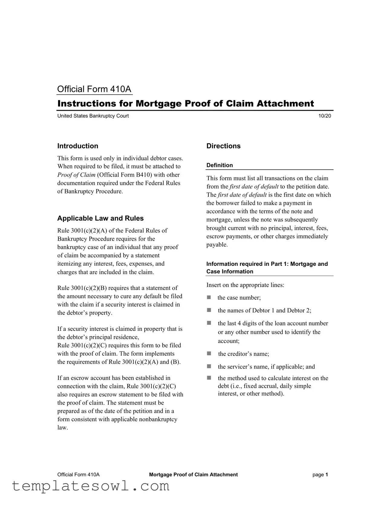 Fill Out Your Proof Of Claim Attachment Form