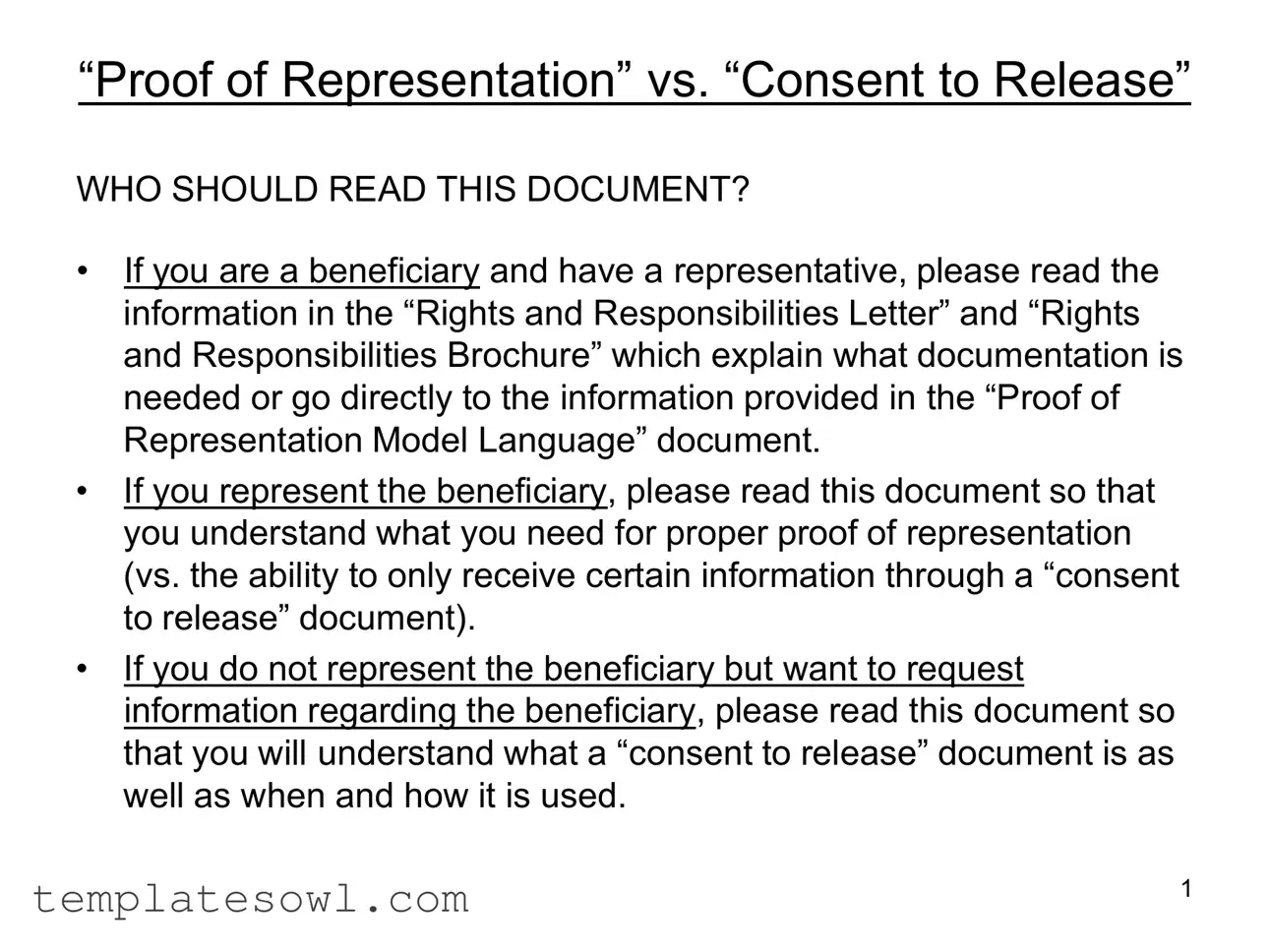 Fill Out Your Proof Of Representation Form