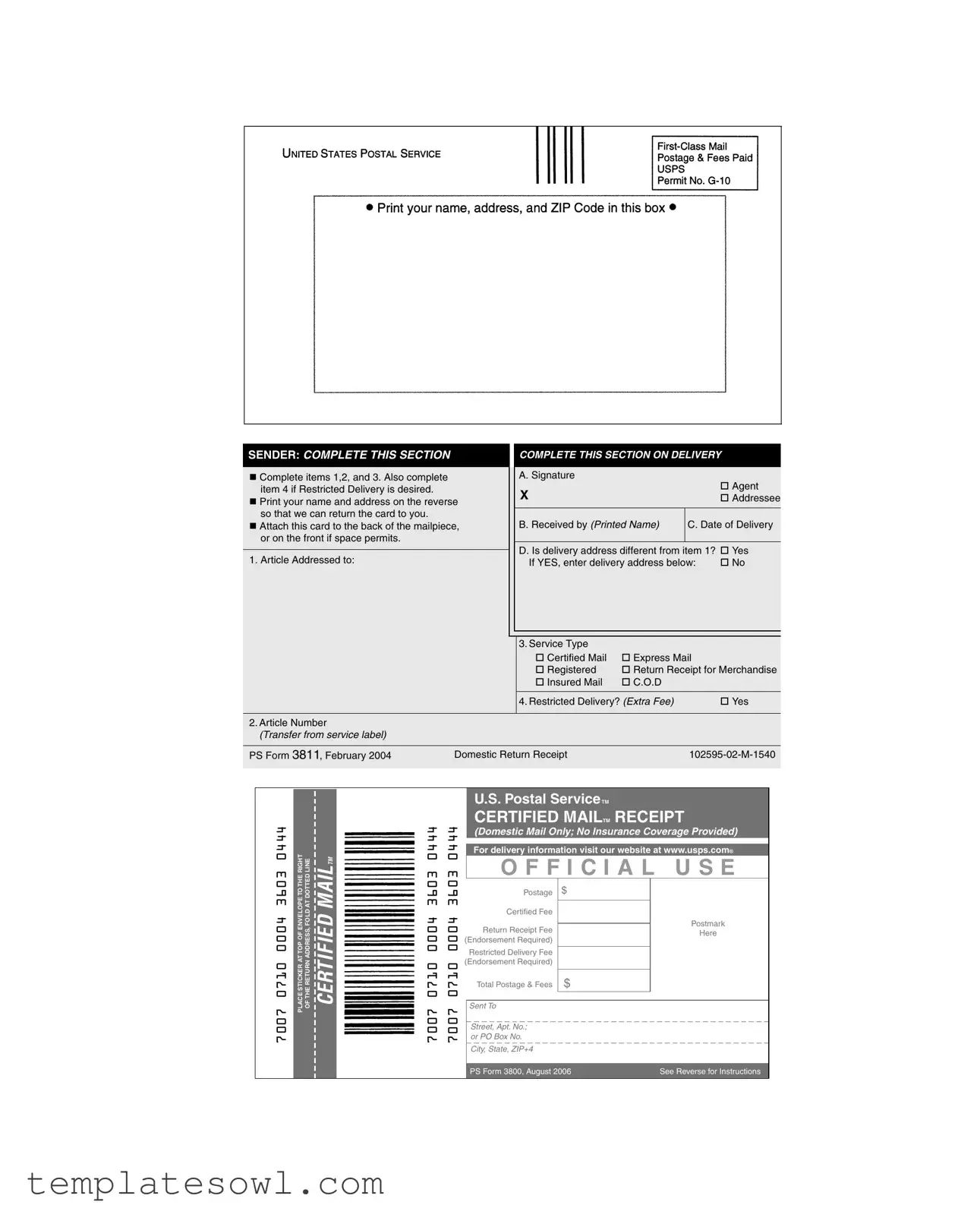 Fill Out Your Ps 3811 Form