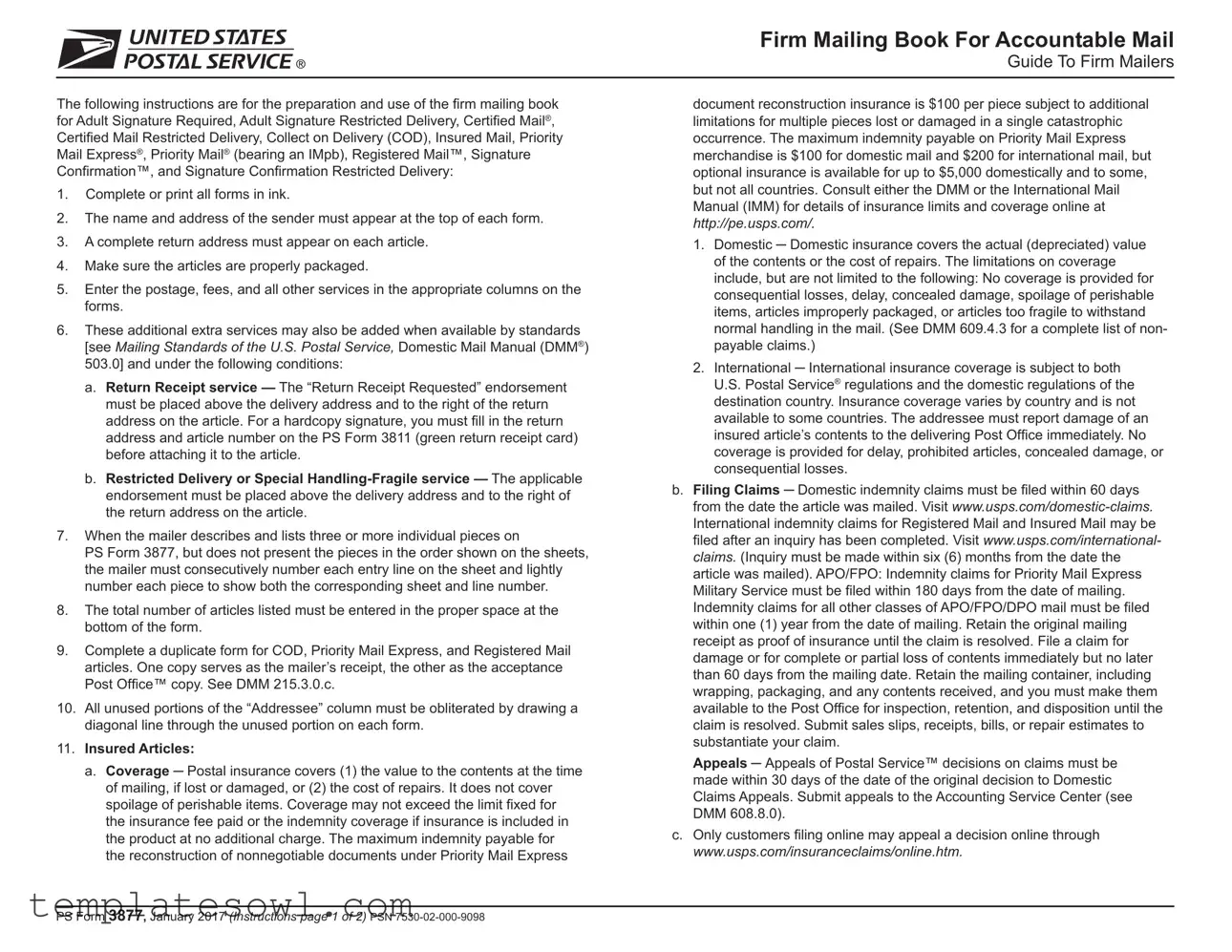 Fill Out Your Ps 3877 Form
