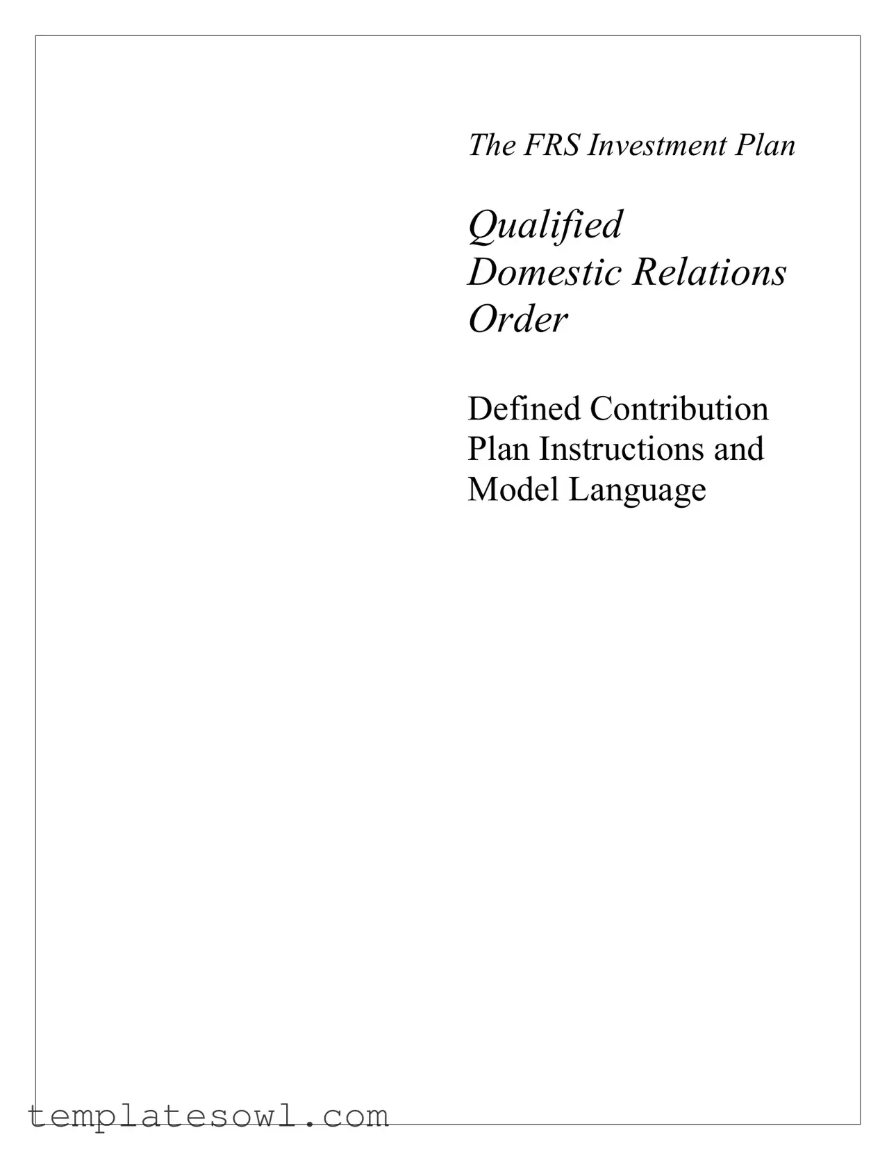 Fill Out Your Qdro Form