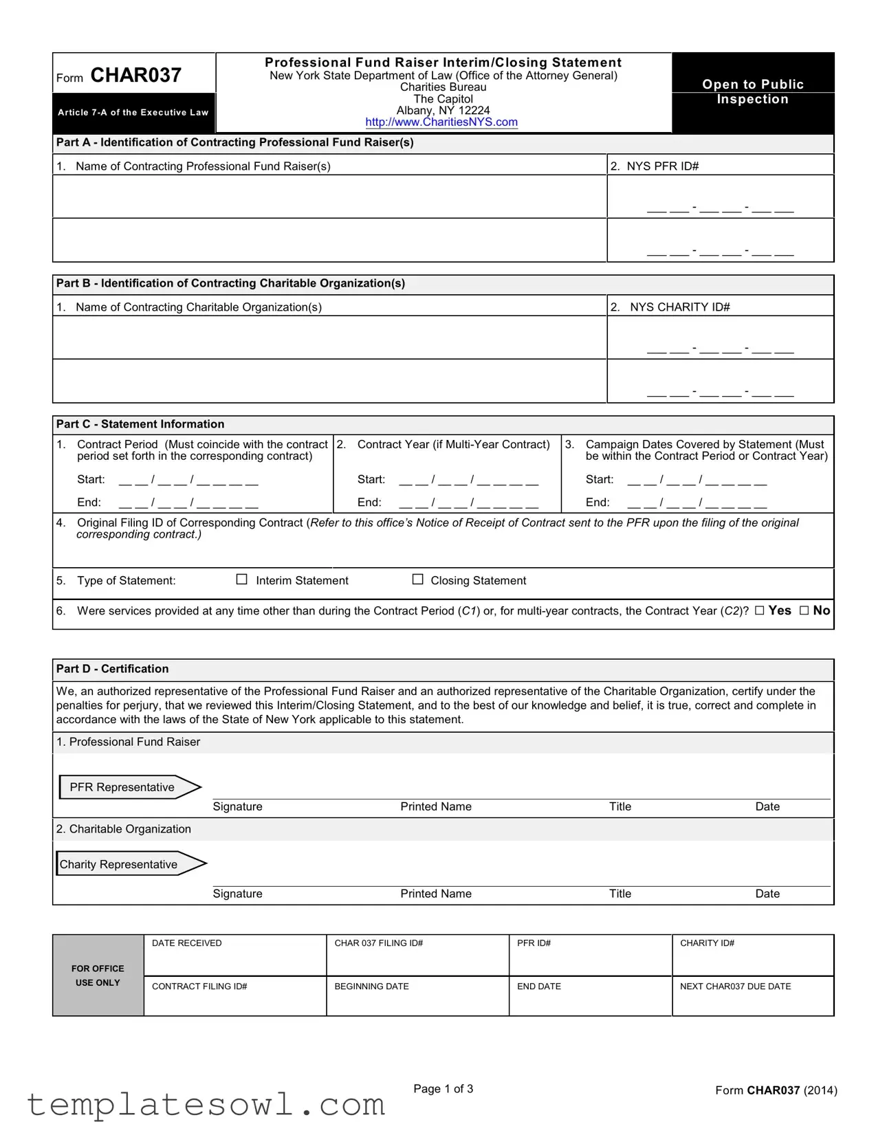 Fill Out Your Raiser Statement Inspection Form
