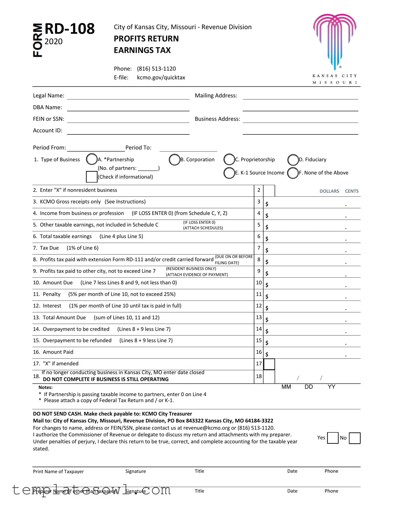 Fill Out Your Rd 108 Form