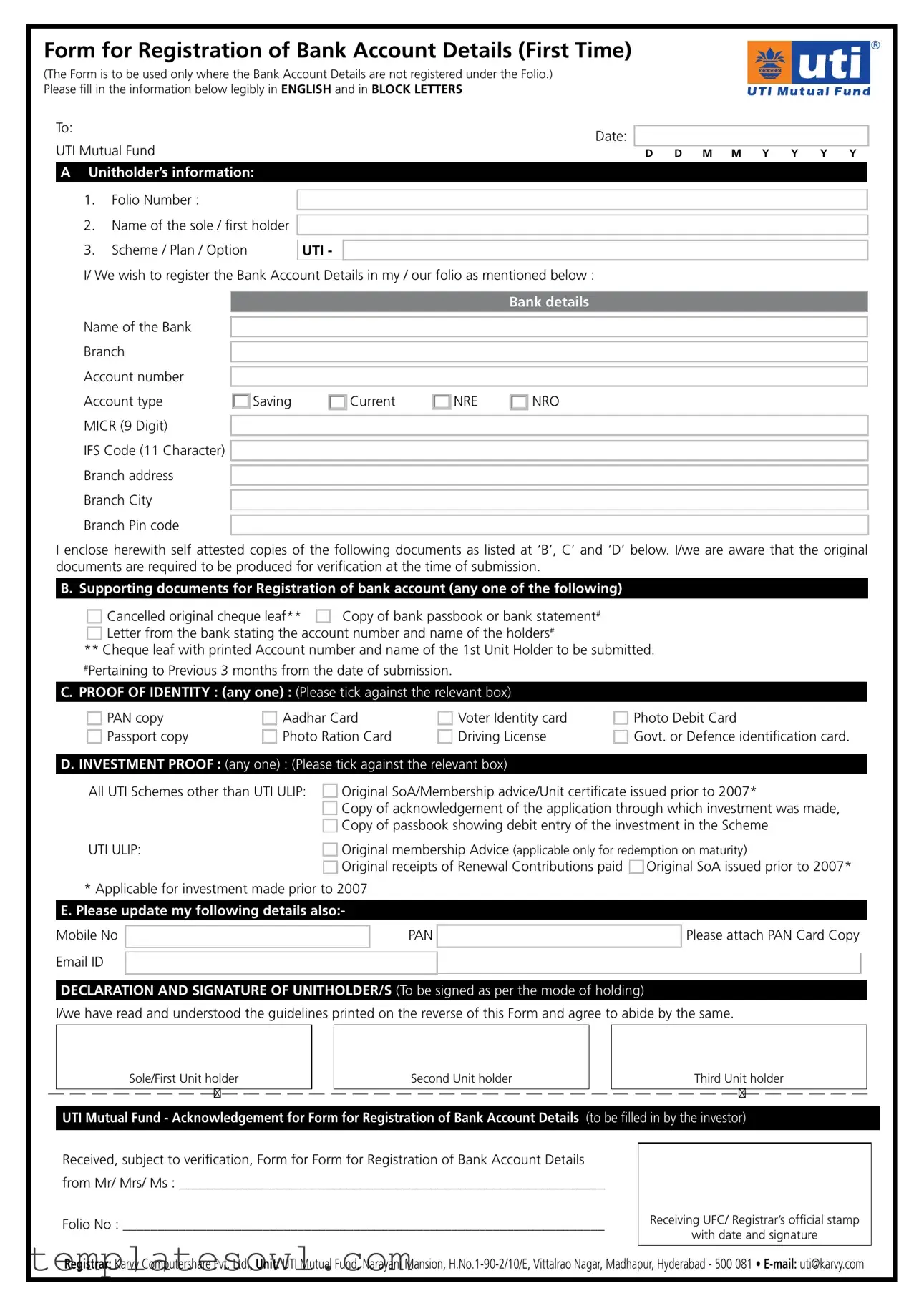 Fill Out Your Registration Bank Form