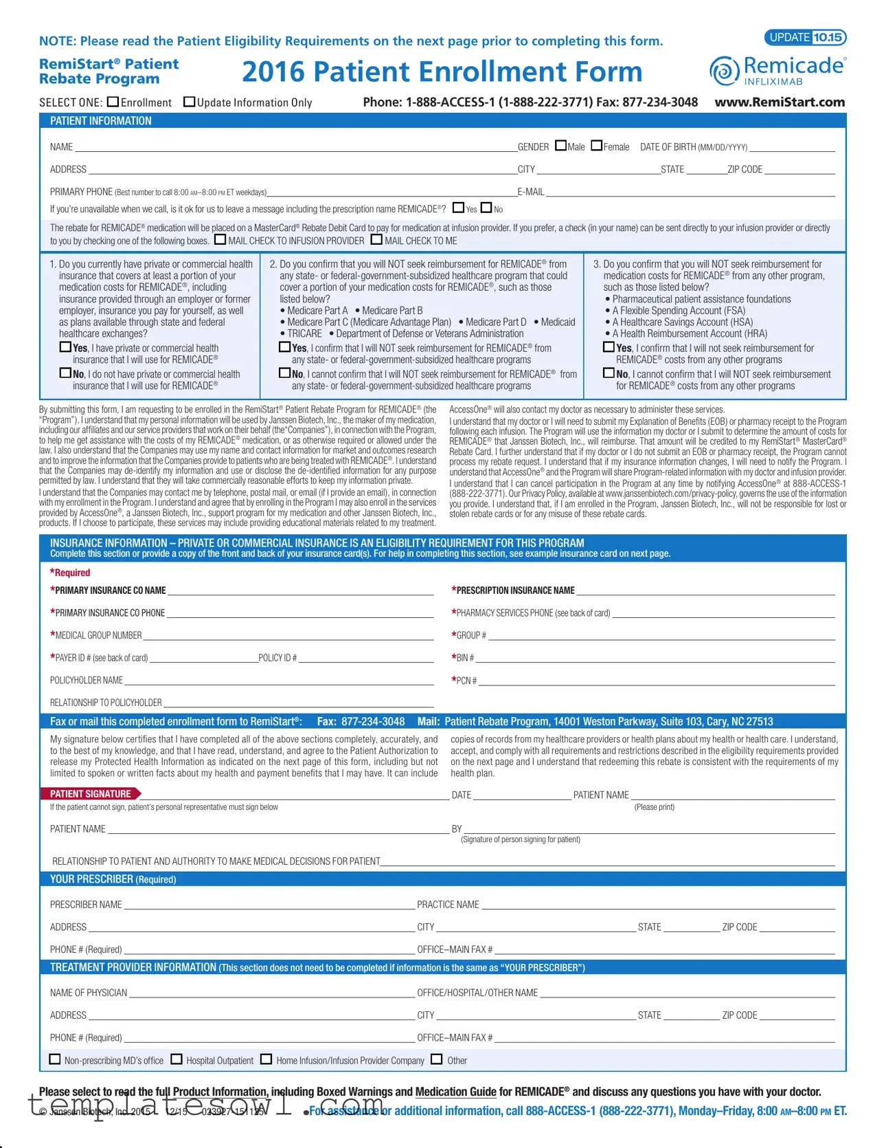 Fill Out Your Remistart Enrollment Form