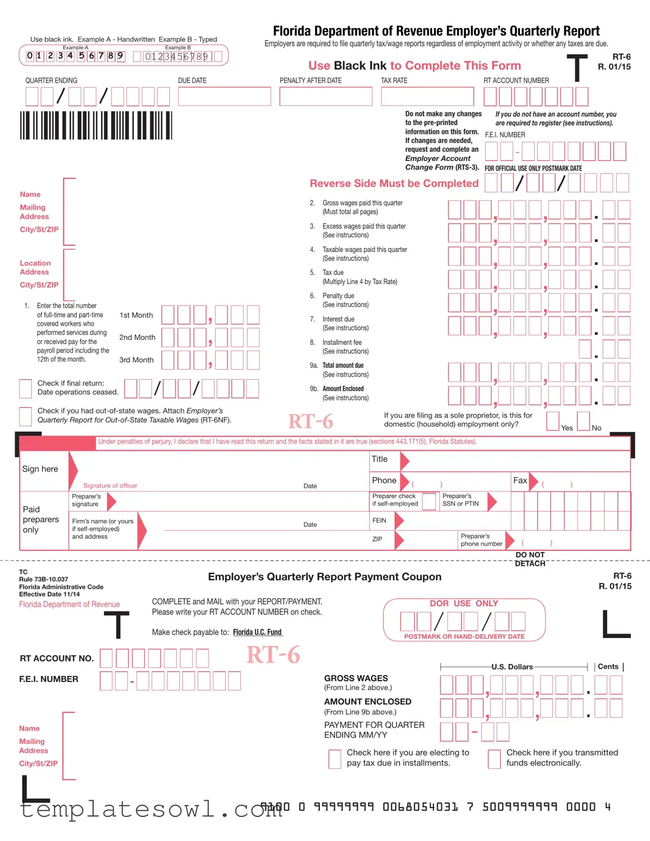 Fill Out Your Revenue Employers Report Form