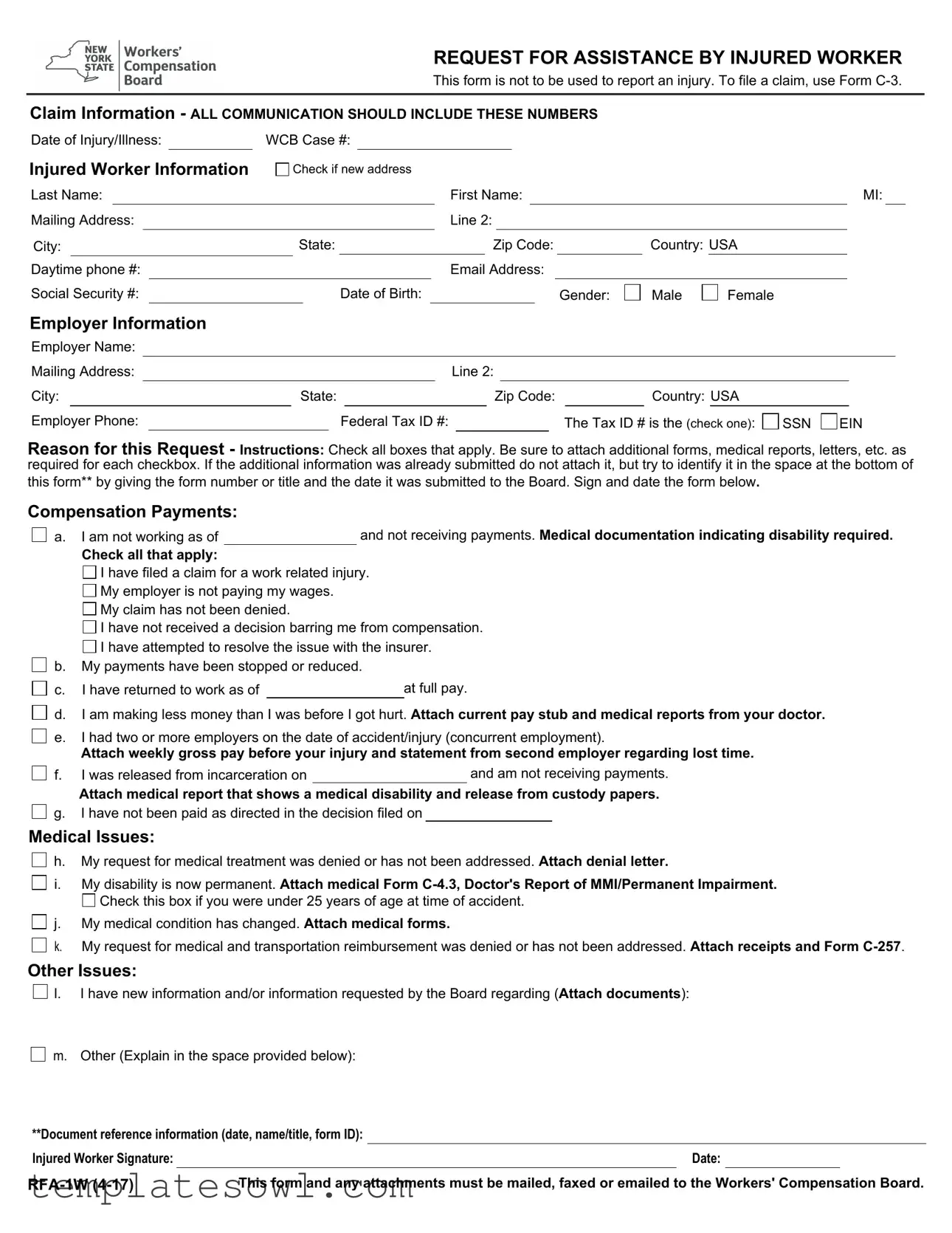 Fill Out Your Rfa 1W Form