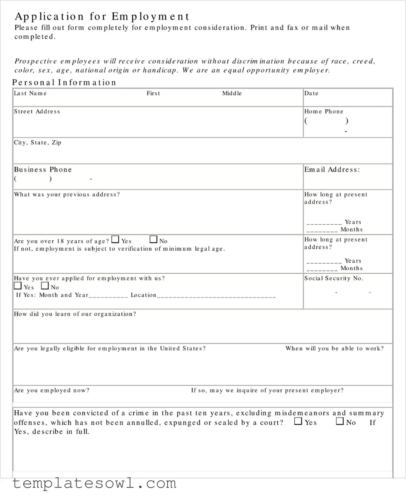 Fill Out Your Ritas Application Form