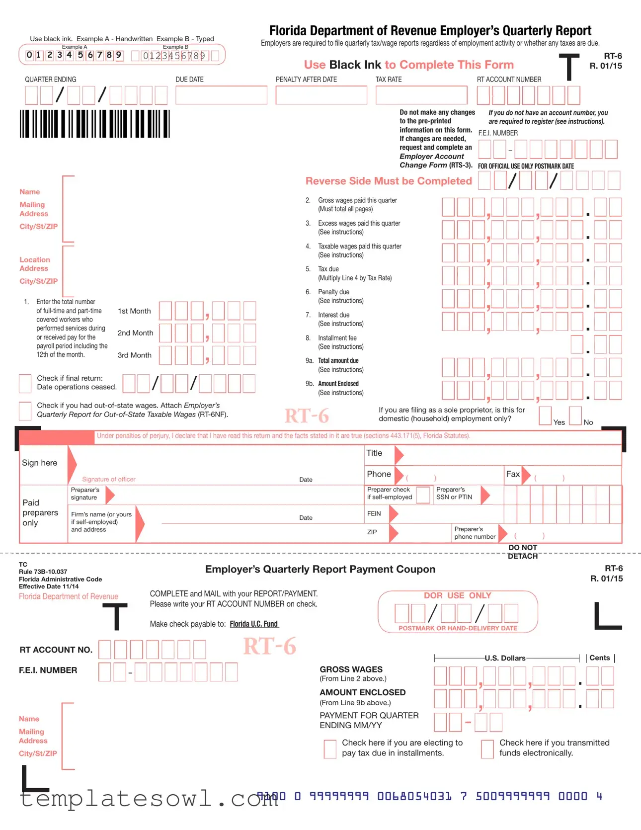Fill Out Your Rt 6 Form