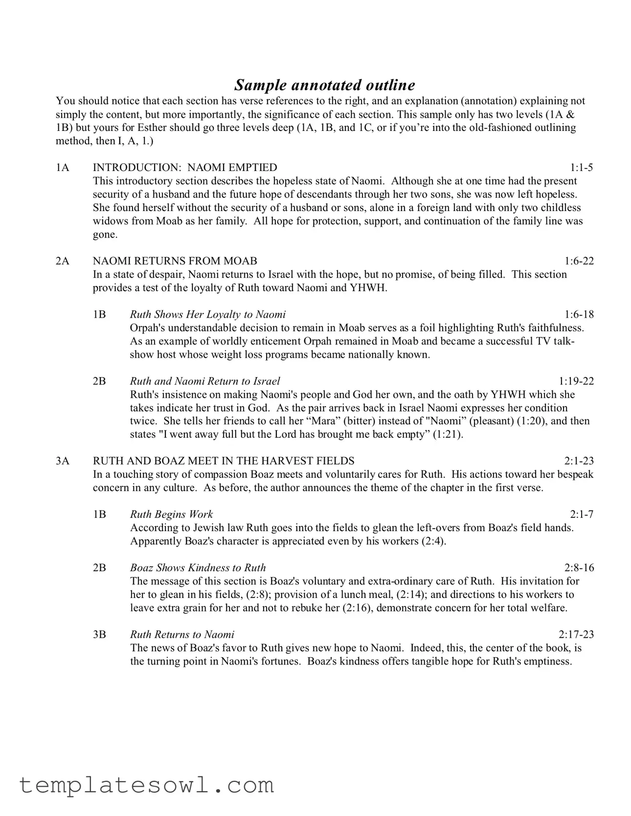 Fill Out Your Sample Annotated Outline Form