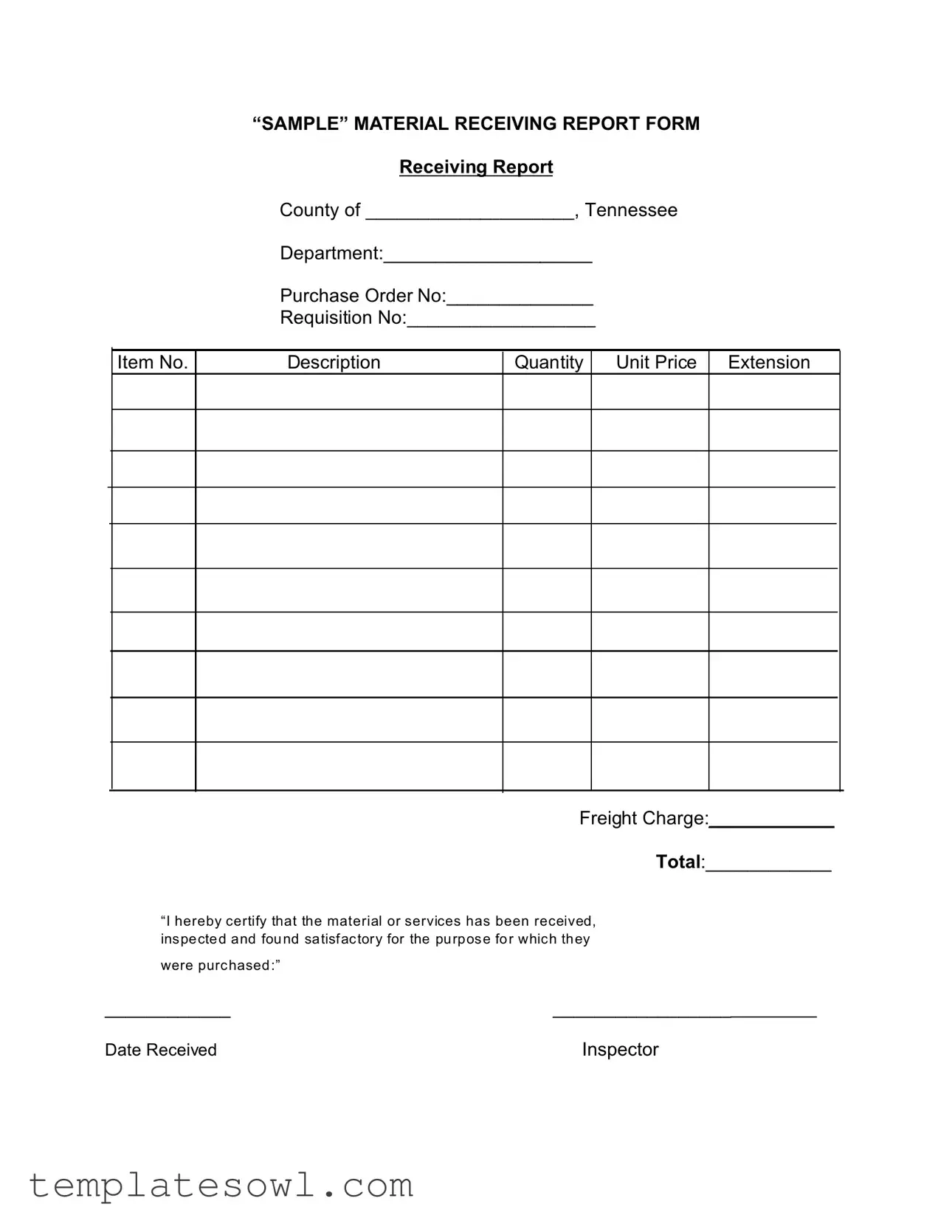 Fill Out Your Sample Receiving Form