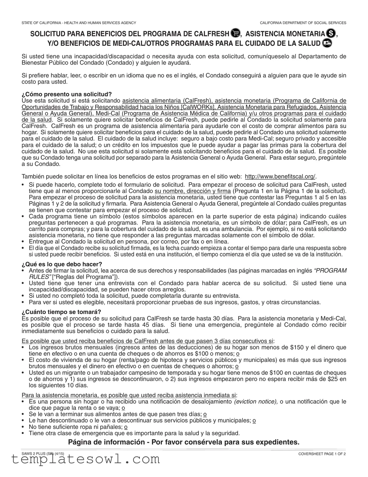 Fill Out Your Saws 2 Plus Form