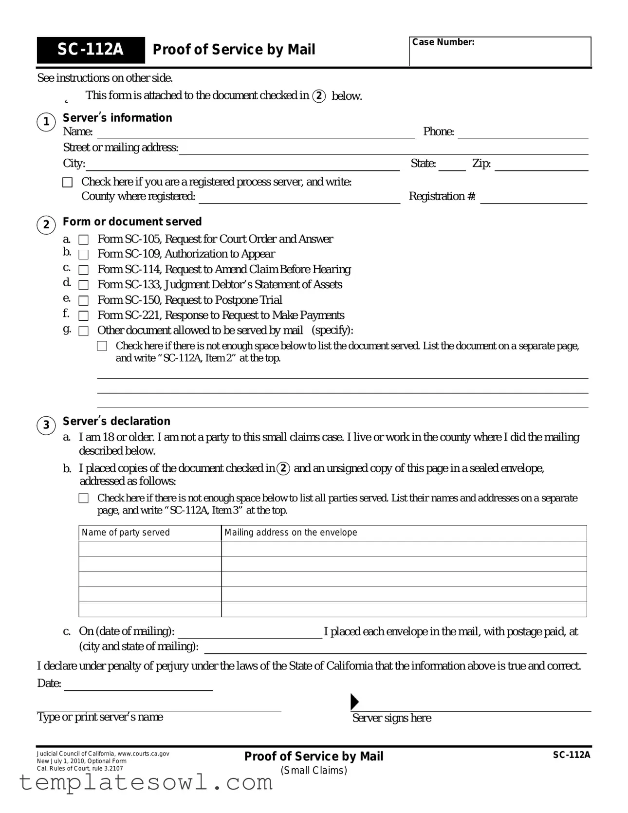 Fill Out Your Sc 112A Form