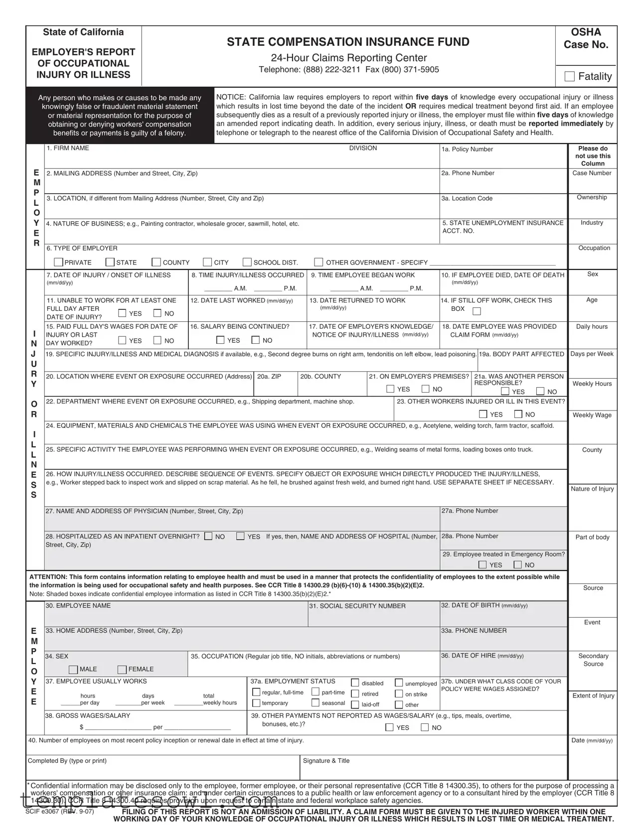 Fill Out Your Scif E3067 Form