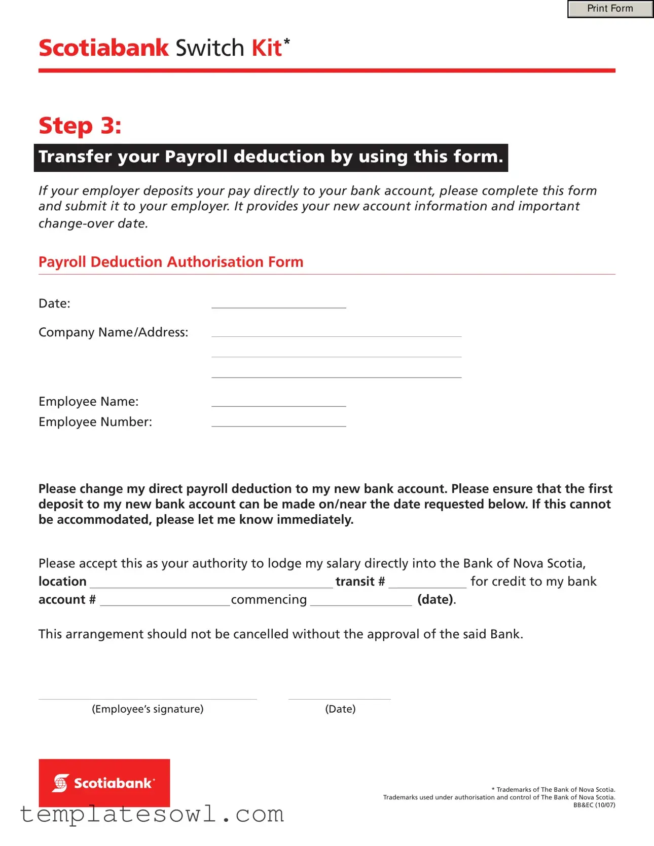 Fill Out Your Scotia Banking Form