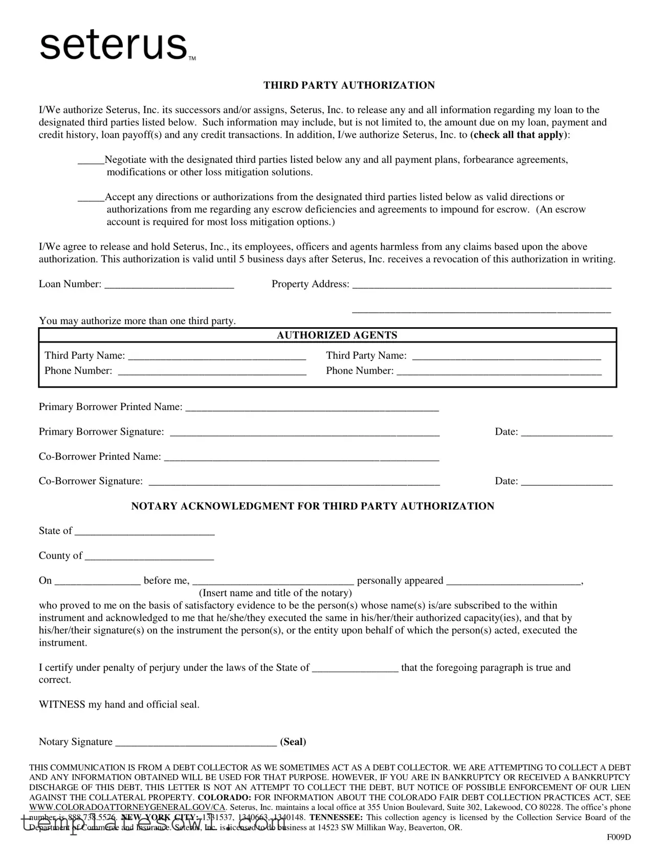 Fill Out Your Seterus Authorization Form