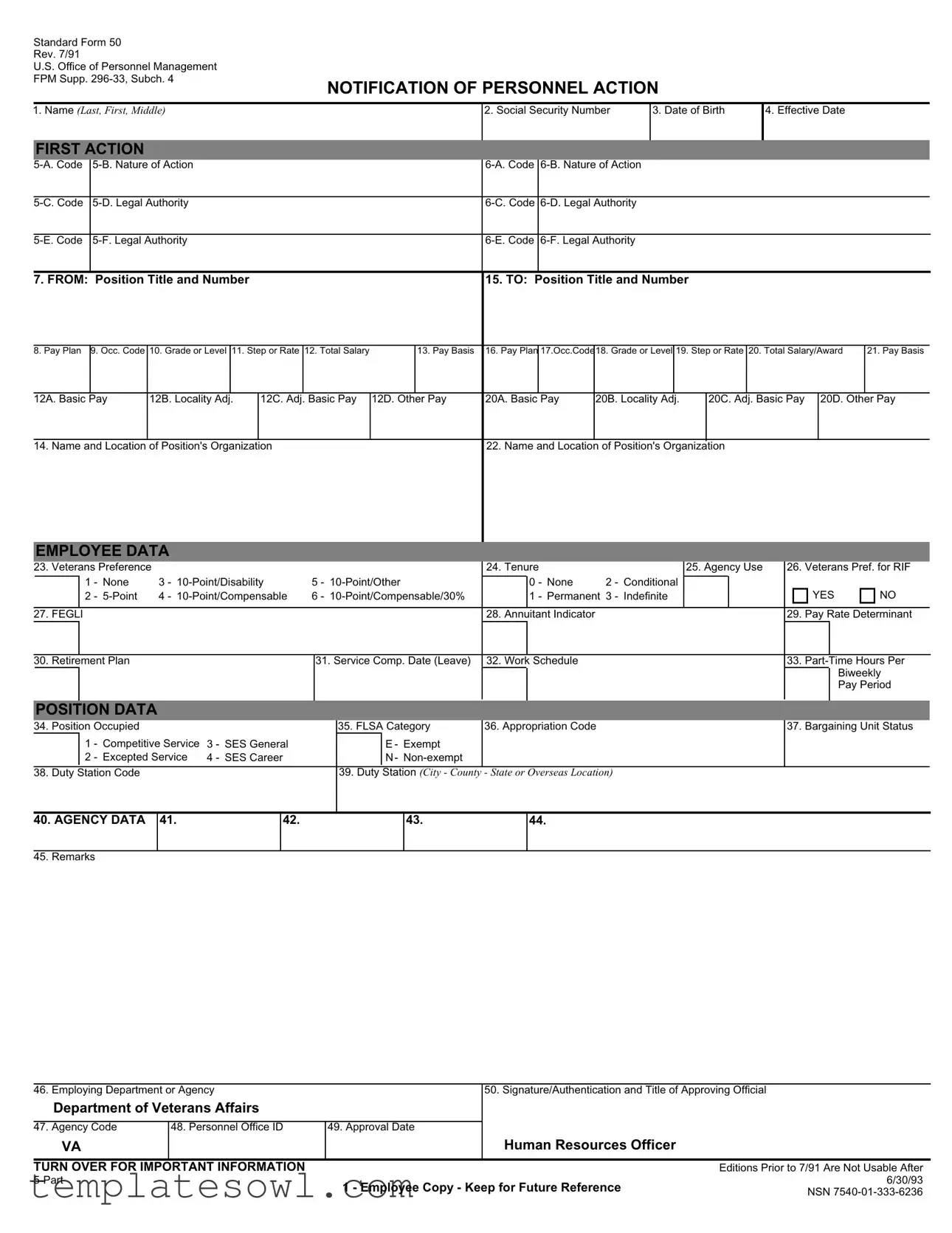 Fill Out Your Sf 50 Form