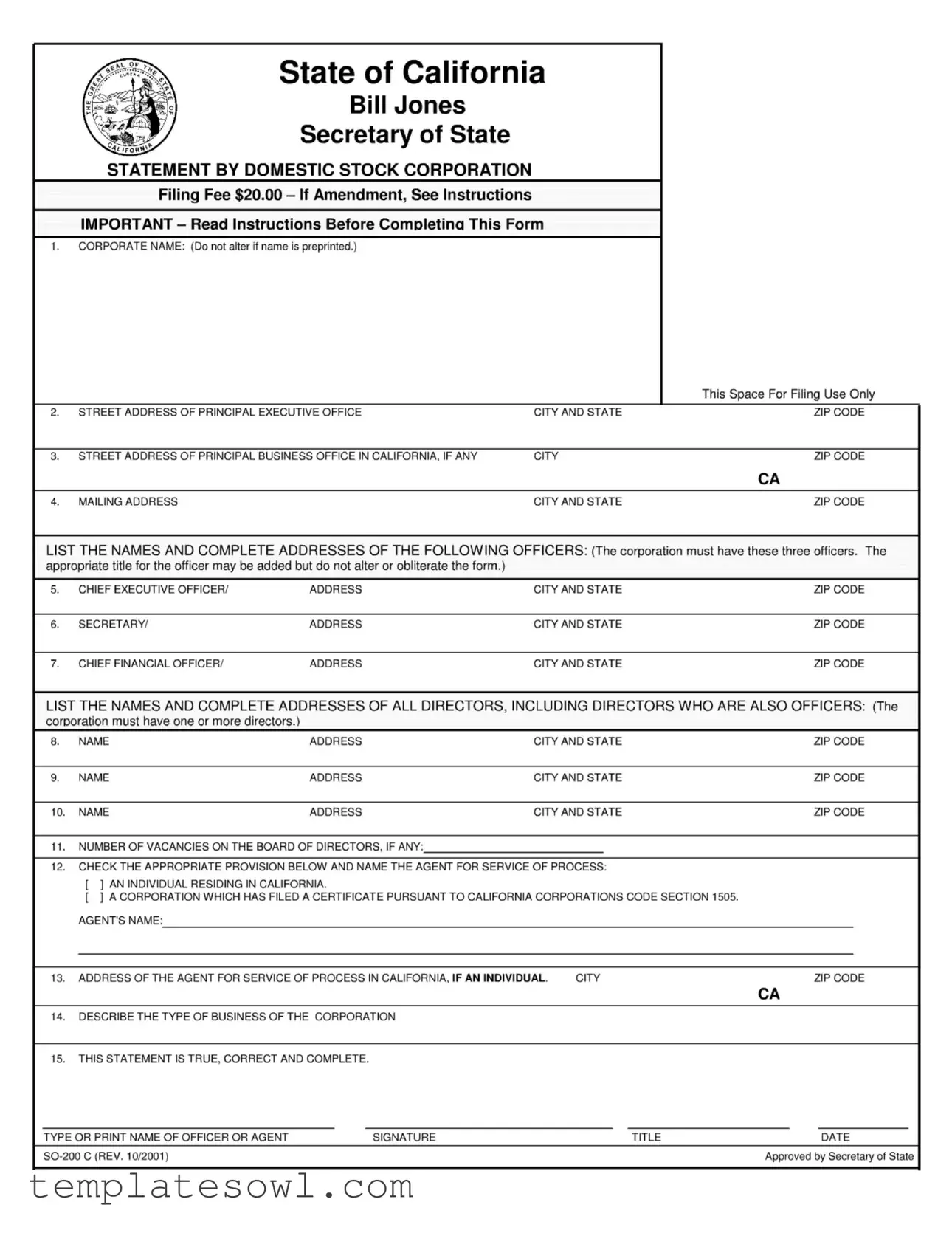 Fill Out Your So 200 C Form
