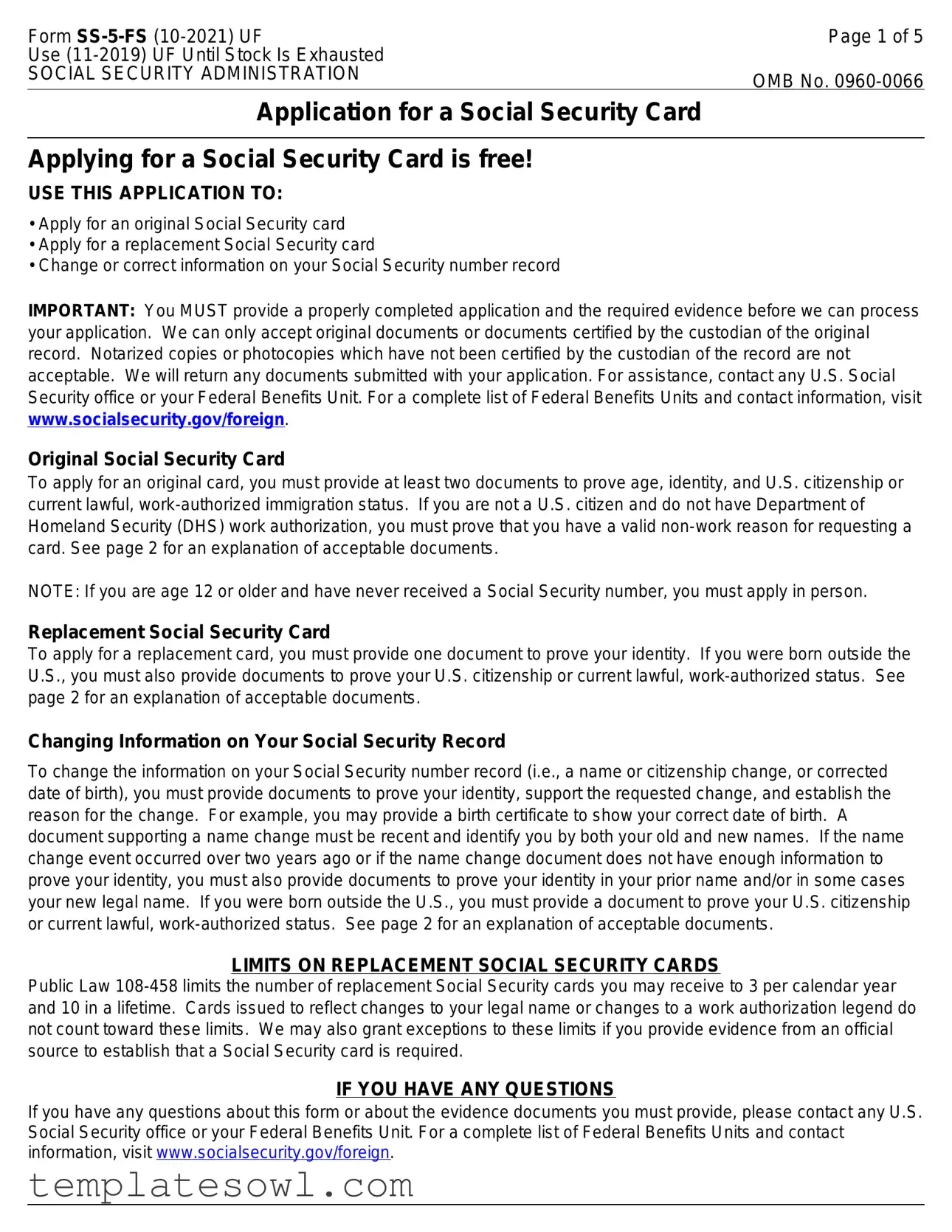 Fill Out Your Social Security Application Form