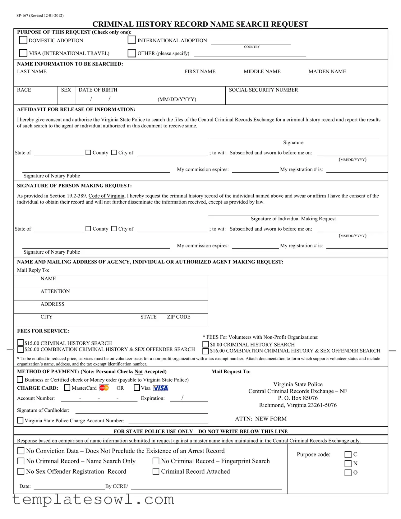 Fill Out Your Sp 167 Form