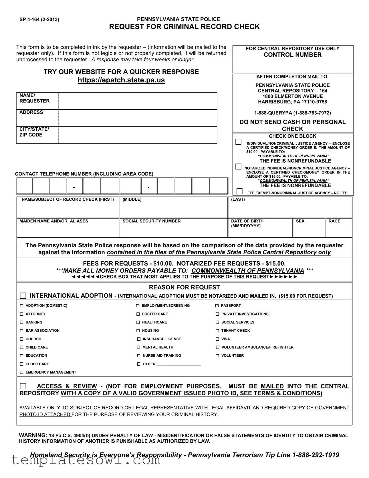 Fill Out Your Sp 4 164 Form