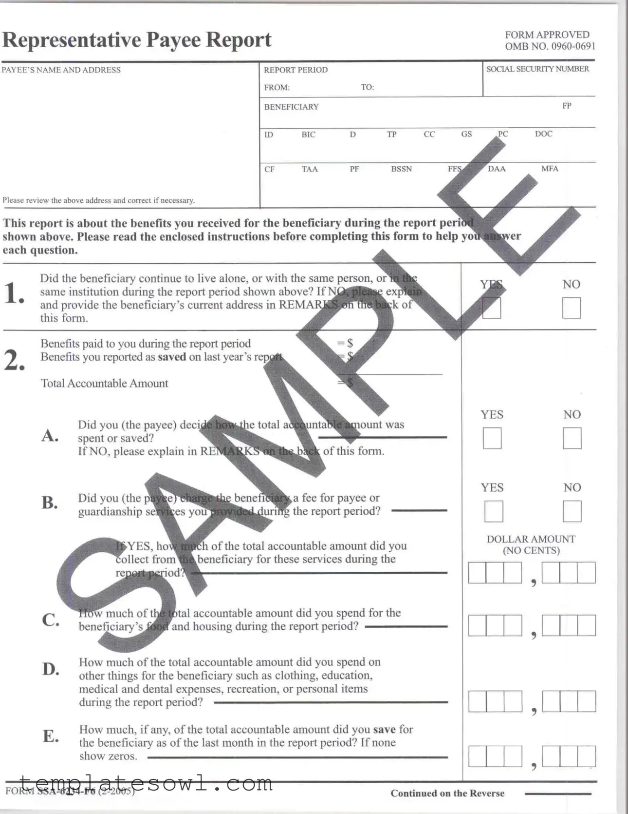 Fill Out Your Ssa 6234 F6 Form