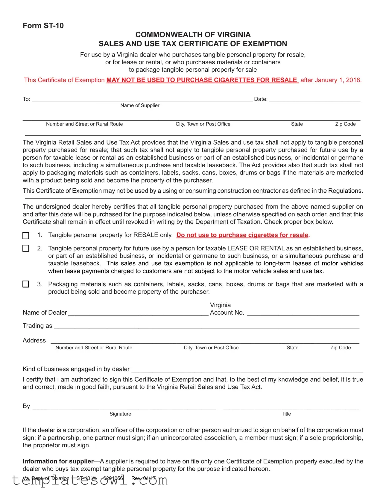 Fill Out Your St 10 Form