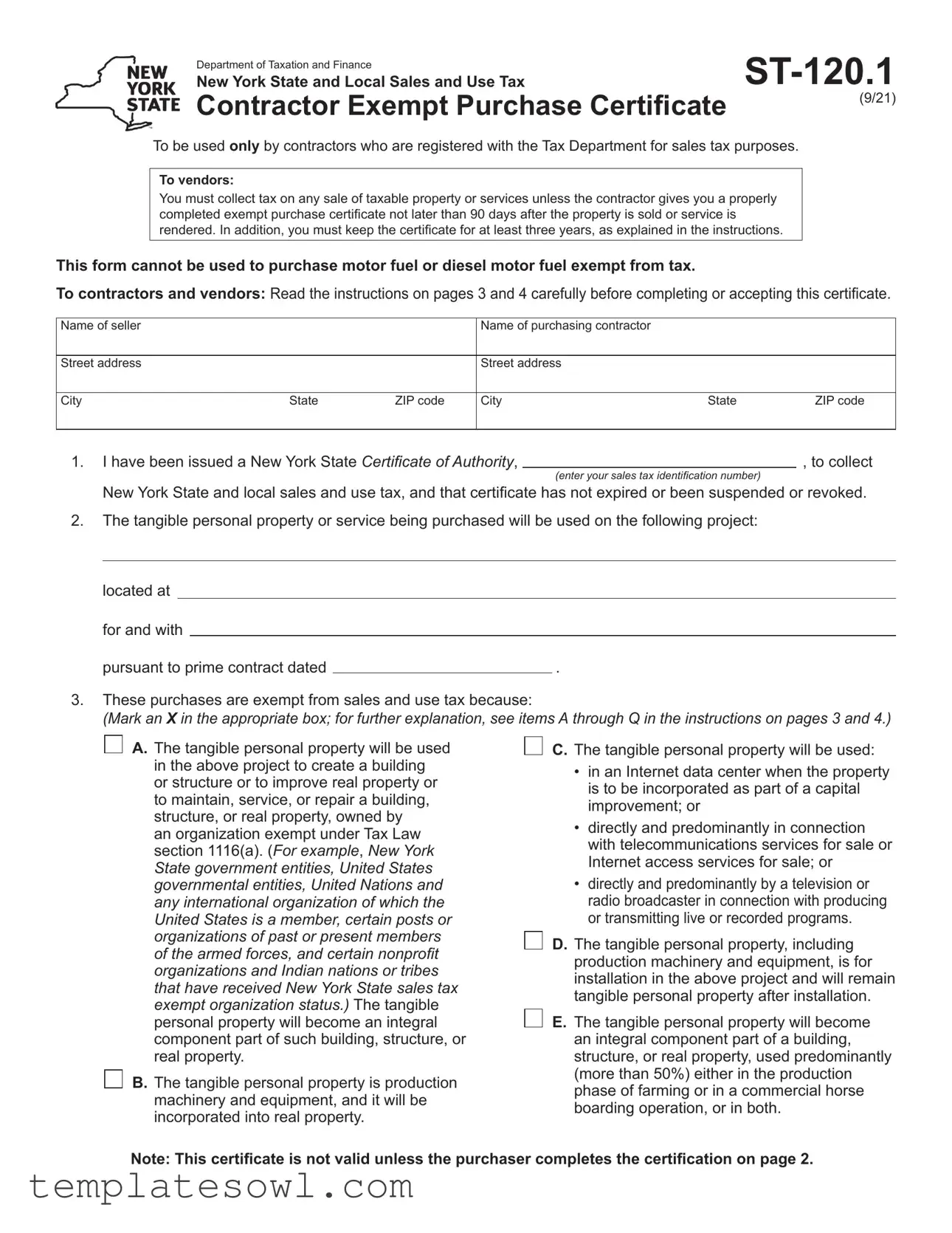 Fill Out Your St 1201 Form
