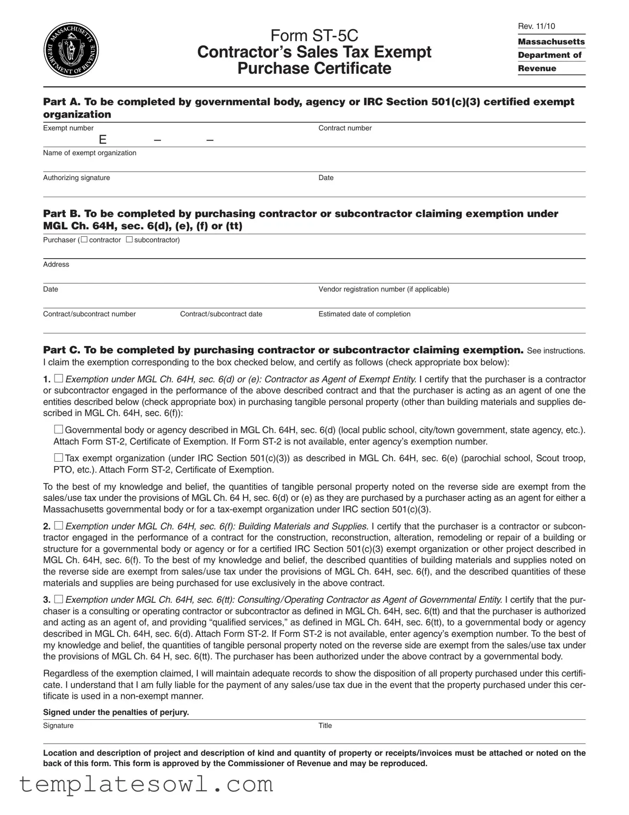 Fill Out Your St 5C Form