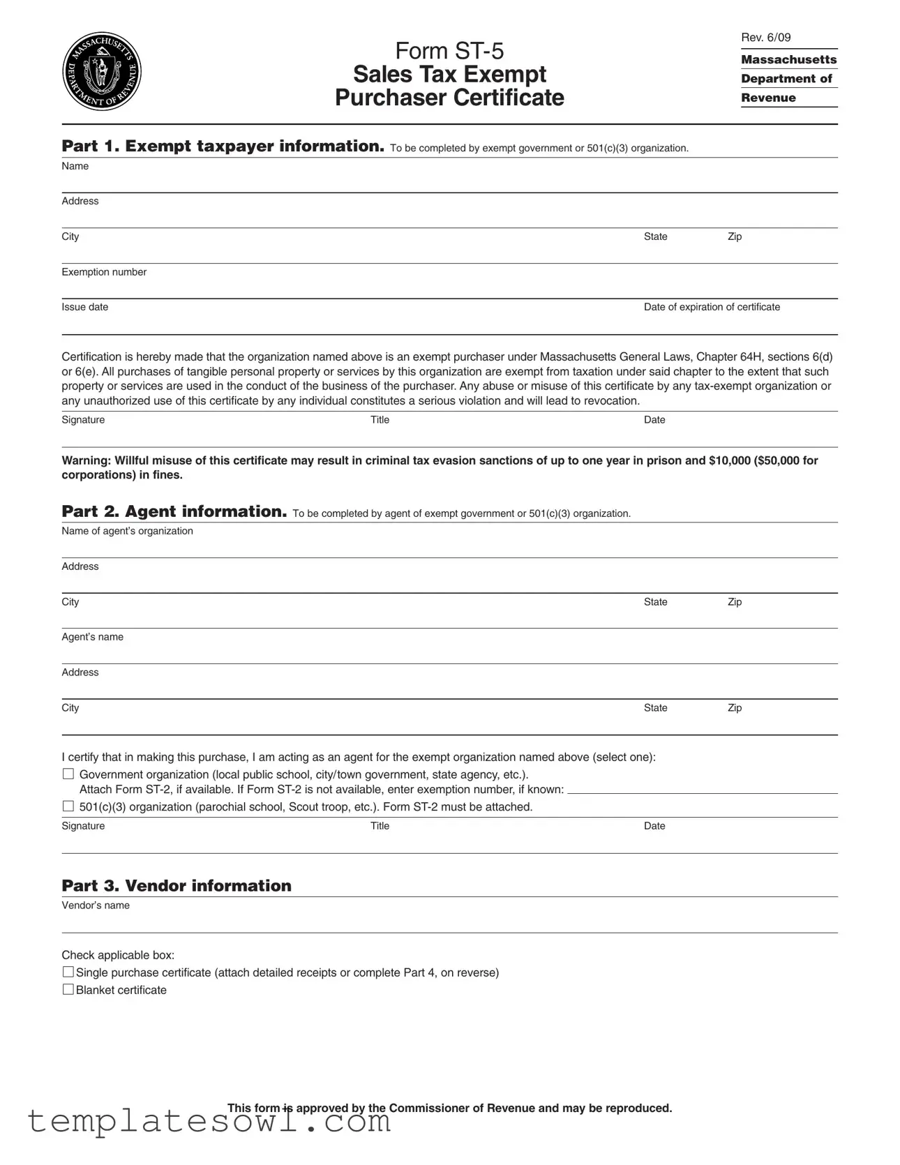 Fill Out Your St5 Form
