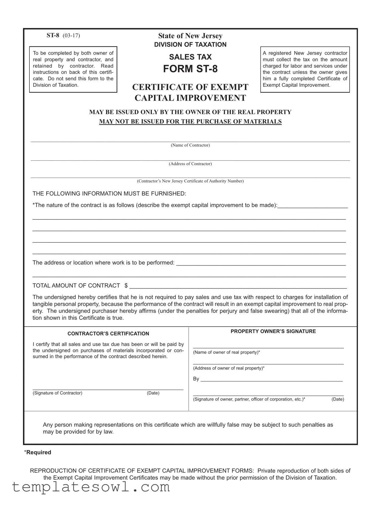 Fill Out Your St8 Form