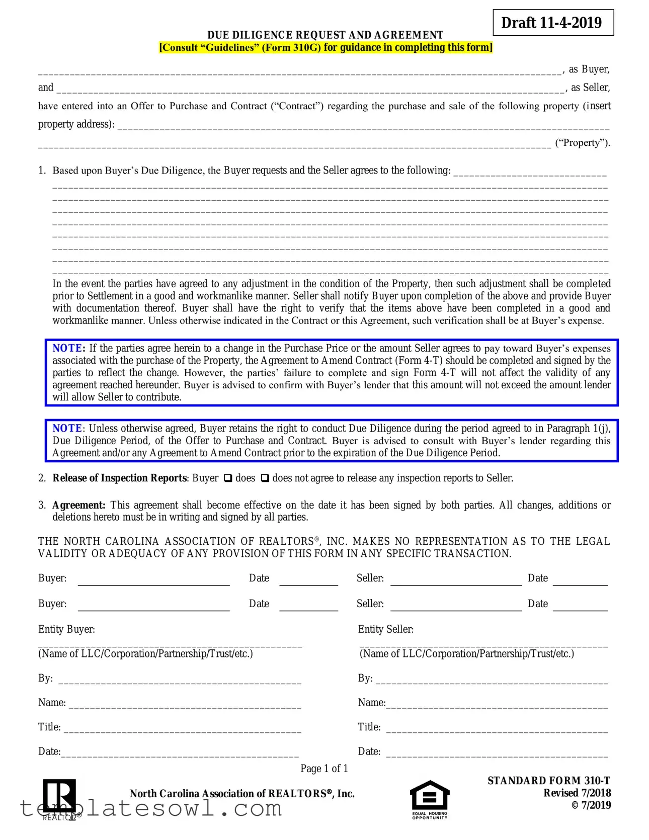 Fill Out Your Standard 310 T Form
