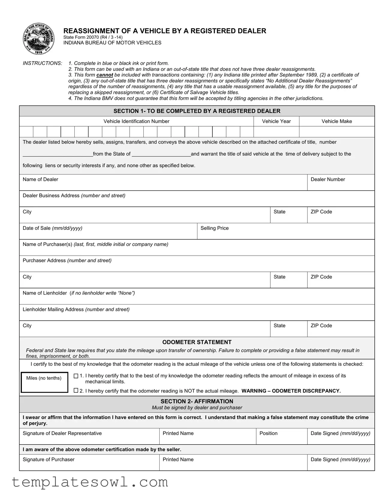 Fill Out Your State 20070 Form